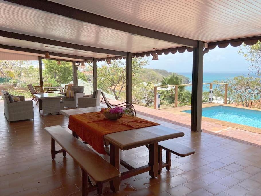 Le Caillou *** Belle Villa, 4 Chambres, Piscine, Vue Mer *** Le Diamant Exterior foto